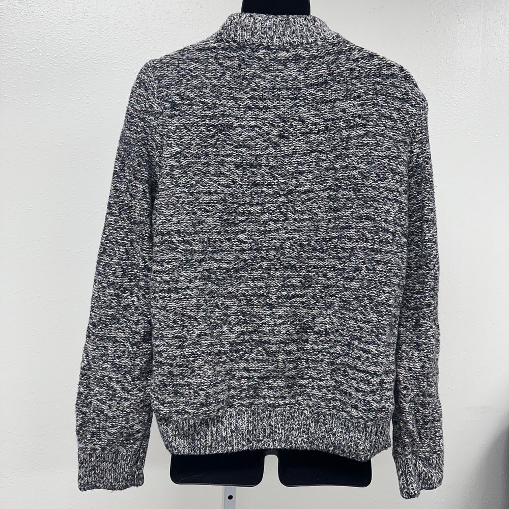 Tommy Hilfiger Mock Neck Cable Comfortable Fall Sweater Black/Gray/White XL - Picture 8 of 13